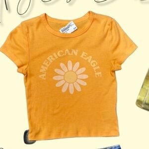 American Eagle Outfitters Light Orange Tee